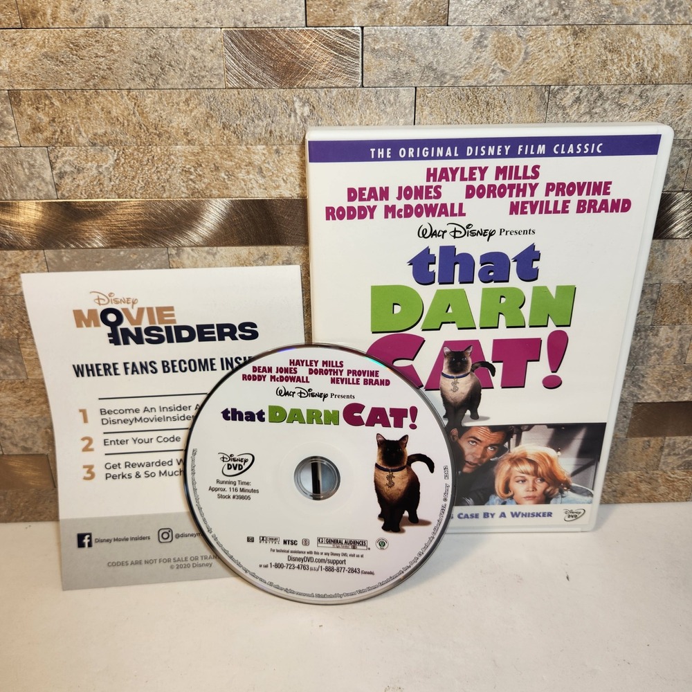 Walt Disney That Darn Cat! DVD Hayley Mills Dean Jones 1965 Mystery Comedy 39805